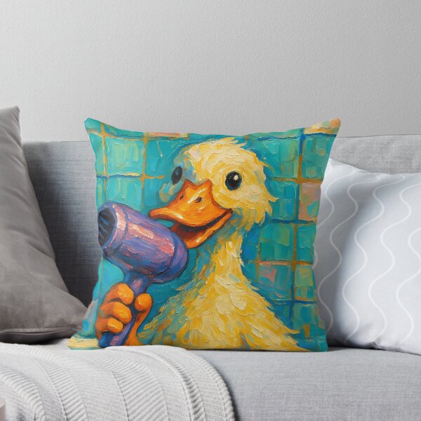 Item preview, Abstract Impasto Painting of Singing Duck Serenade | Whimsical Cute Duck Illustration | Colorful Modern Farmhouse Animal Wall Art Print designed and sold by PaintedPixels01.