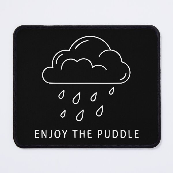 Item preview, Minimalist Rain Cloud Enjoy The Puddle Aesthetic Line Art designed and sold by Amir Faysal.