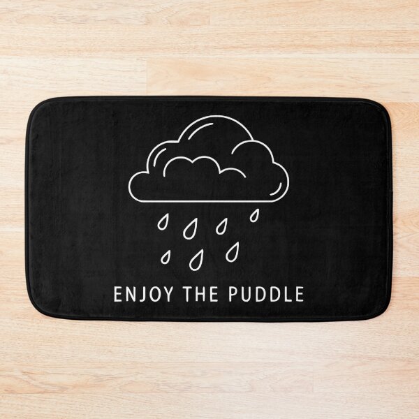 Item preview, Minimalist Rain Cloud Enjoy The Puddle Aesthetic Line Art designed and sold by Amir Faysal.