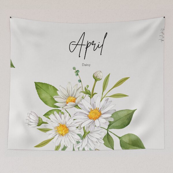 Item preview, April Birth Flower Daisy Sweet Minimalist Botanical Art designed and sold by Cozy Moss Studio.