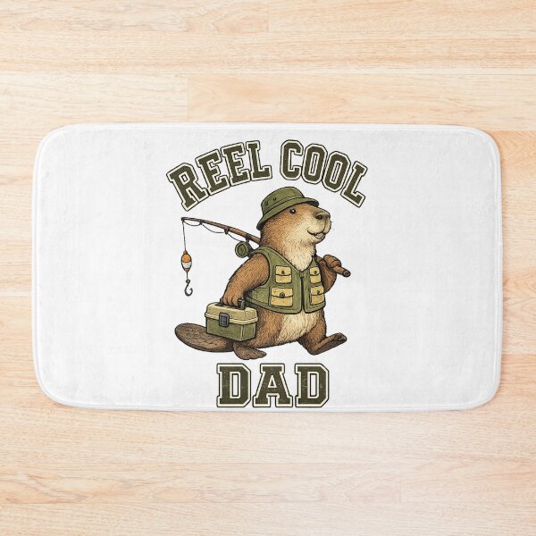 Item preview, Retro Fishing Dad capybara Graphic designed and sold by QuiteOrbit.