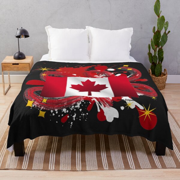 Item preview, Canadian Flag with paint splatter designed and sold by artbyomega.