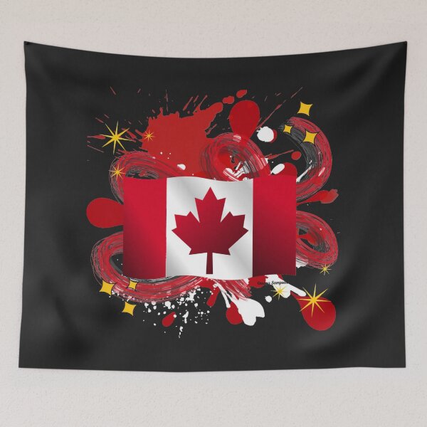 Item preview, Canadian Flag with paint splatter  designed and sold by artbyomega.
