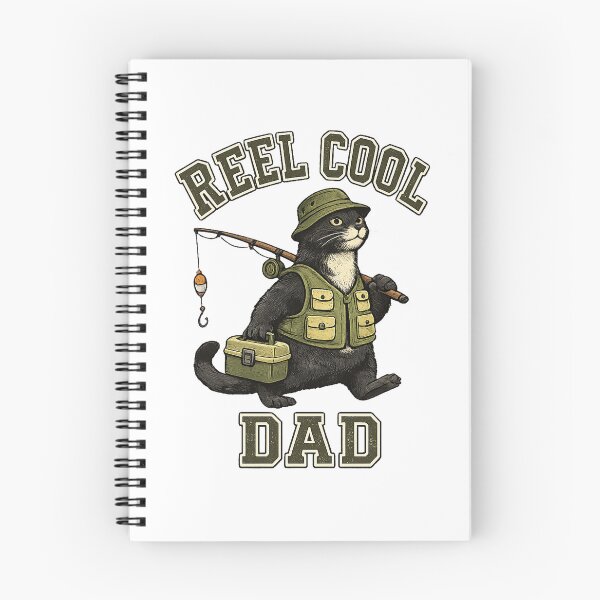 Item preview, Cool Dad cat Angler Vintage Design designed and sold by QuiteOrbit.