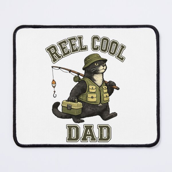 Item preview, Cool Dad cat Angler Vintage Design designed and sold by QuiteOrbit.