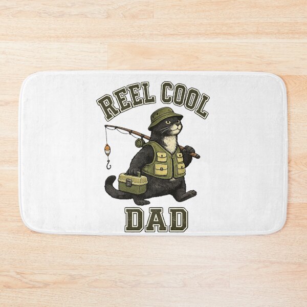 Item preview, Cool Dad cat Angler Vintage Design designed and sold by QuiteOrbit.