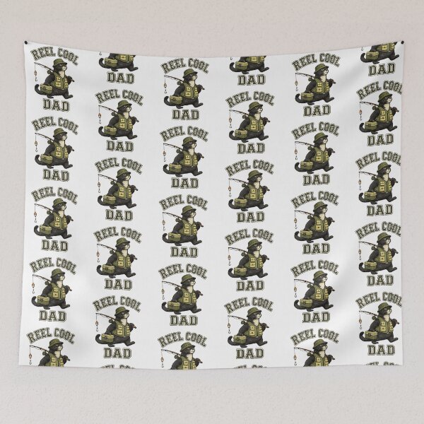 Item preview, Cool Dad cat Angler Vintage Design designed and sold by QuiteOrbit.