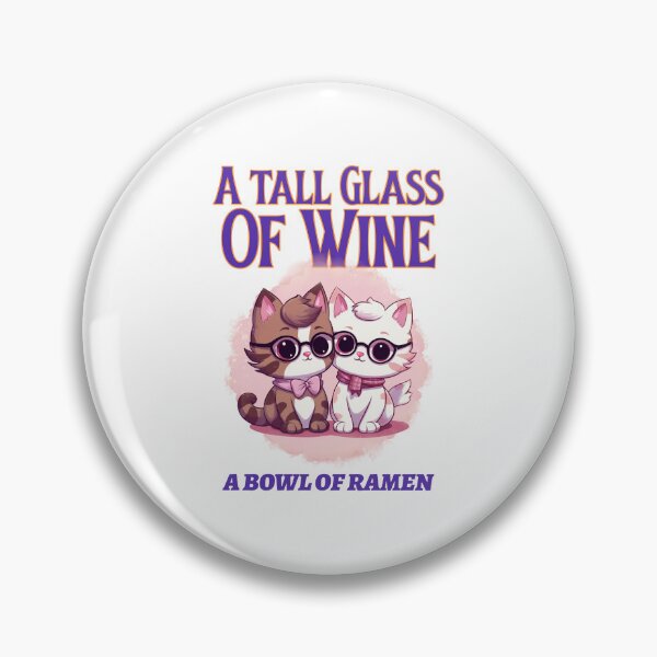 Item preview, Wine Pairing Art design with 2 cool cats "A Tall Glass Of Wine & A Bowl Of Ramen Essential t shirt and other items designed and sold by MKTreasures.
