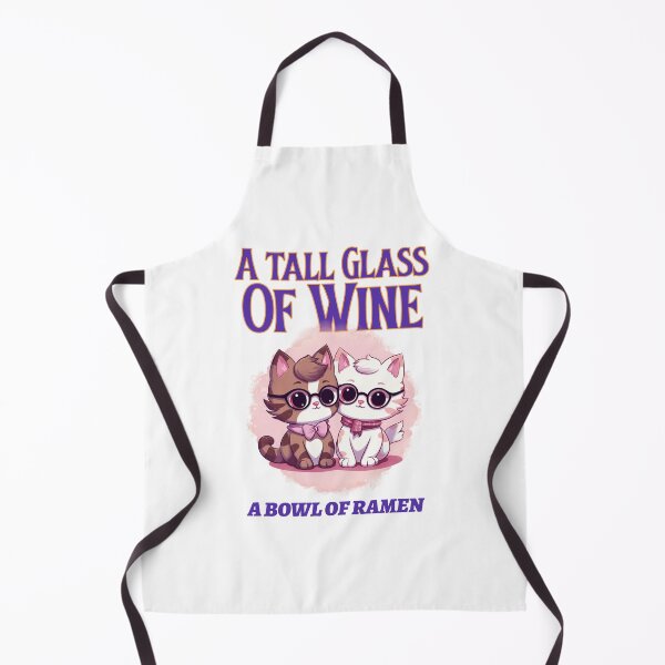 Item preview, Wine Pairing Art design with 2 cool cats "A Tall Glass Of Wine & A Bowl Of Ramen Essential t shirt and other items designed and sold by MKTreasures.