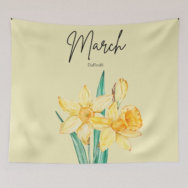 Item preview, Birth Flower Daffodil Bright Floral Illustration designed and sold by Cozy Moss Studio.