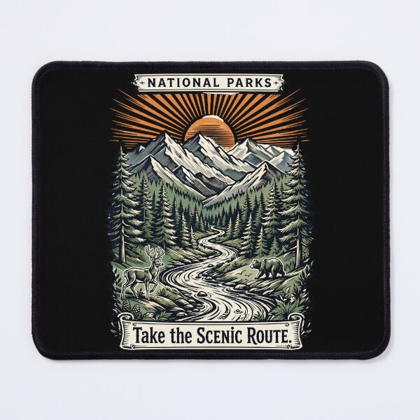 Item preview, National Parks Take The Scenic Route Vintage Nature Graphic designed and sold by BumbleBloom7.