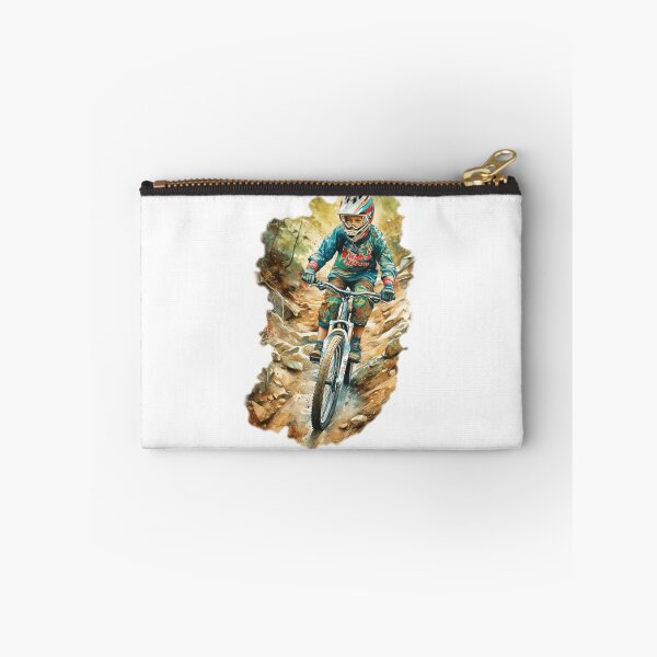 Aperçu de l'œuvre Portrait aquarelle d'un vététiste de descente créée et vendue par joinertees.