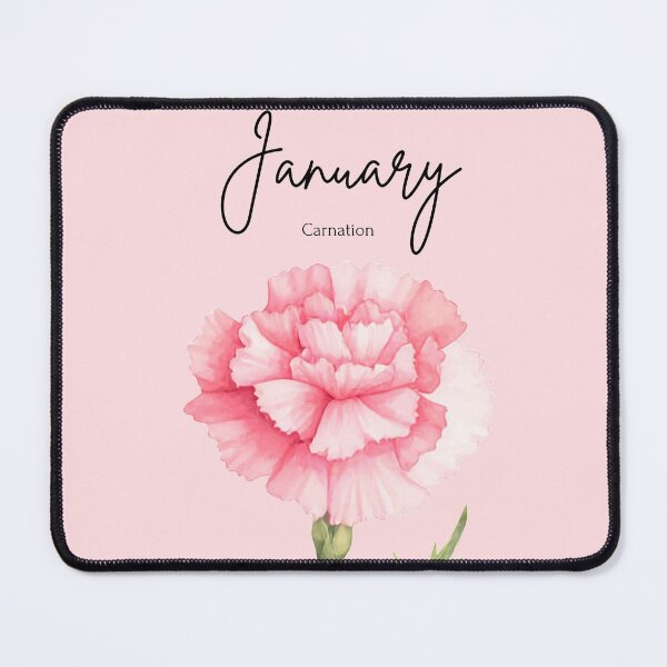 Item preview, January Birth Flower Carnation Aesthetic Floral Graphic designed and sold by Cozy Moss Studio.