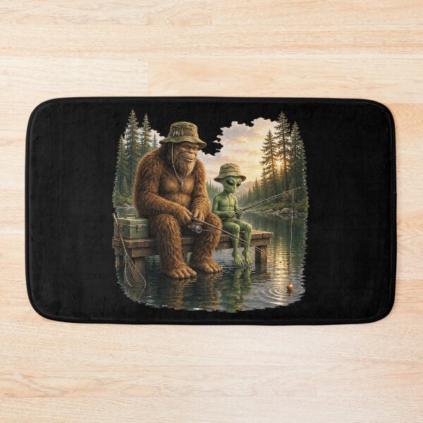 Item preview, Bigfoot Alien Fishing Funny Men UFO Sasquatch Lovers designed and sold by OlakunleOloroz.