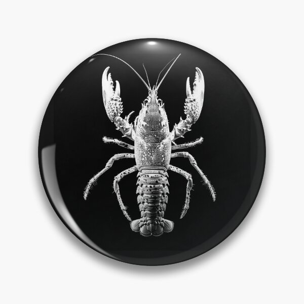 Item preview, Black and White Lobster Illustration – Detailed Coastal Seafood Art designed and sold by inkoutninja.