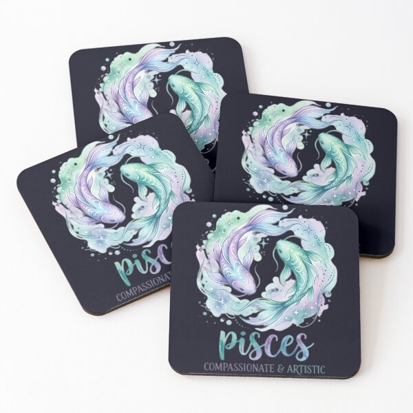Item preview, Pisces Zodiac Sign Watercolor Fish | Compassionate & Artistic | Daily Horoscope Astrology Gift designed and sold by Bhaskar Digital Art.
