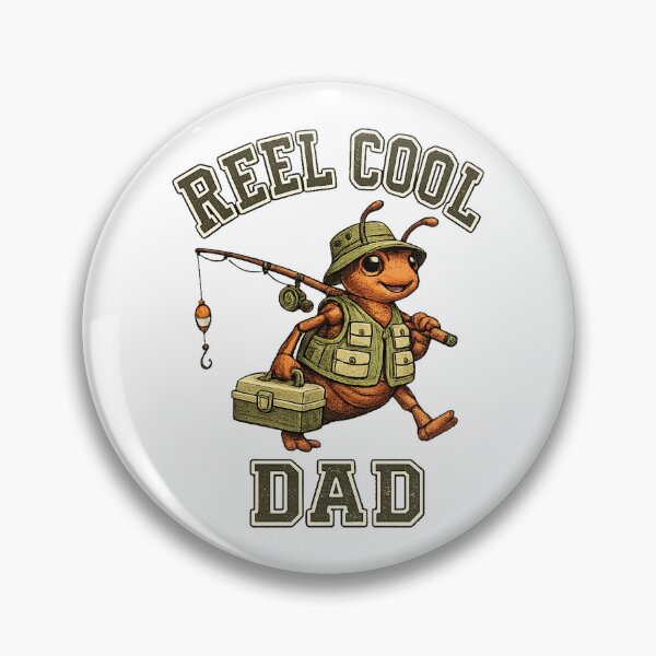 Item preview, Retro Fishing Dad Ant Graphic designed and sold by QuiteOrbit.