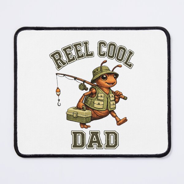 Item preview, Retro Fishing Dad Ant Graphic designed and sold by QuiteOrbit.