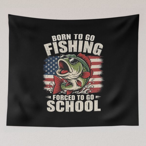 Item preview, Born to Go Fishing Bass Fish Funny Fisherman designed and sold by OlakunleOloroz.