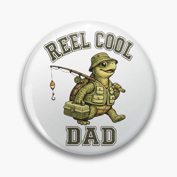 Item preview, Cool Dad turtle Angler Vintage Design designed and sold by QuiteOrbit.