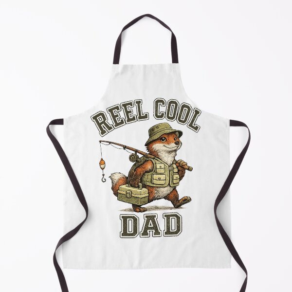 Item preview, Fox Fishing Gift for Dad Retro Style designed and sold by QuiteOrbit.