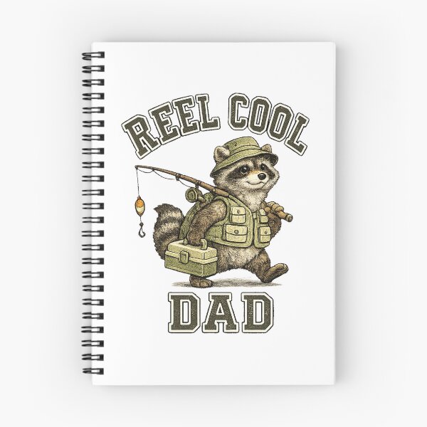 Item preview, Vintage Reel Cool Dad Fishing Raccoon designed and sold by QuiteOrbit.