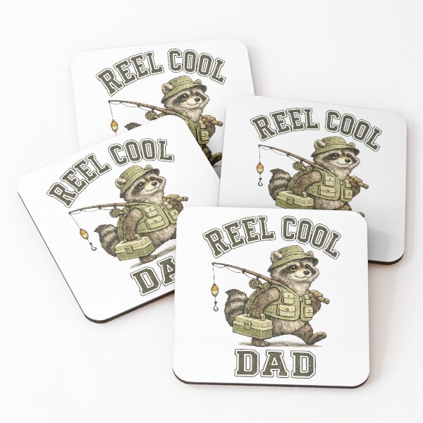 Item preview, Vintage Reel Cool Dad Fishing Raccoon designed and sold by QuiteOrbit.