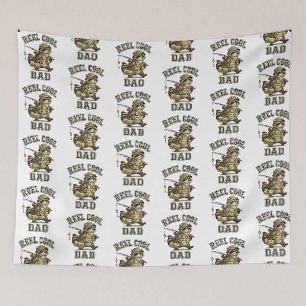 Item preview, Vintage Reel Cool Dad Fishing Raccoon designed and sold by QuiteOrbit.