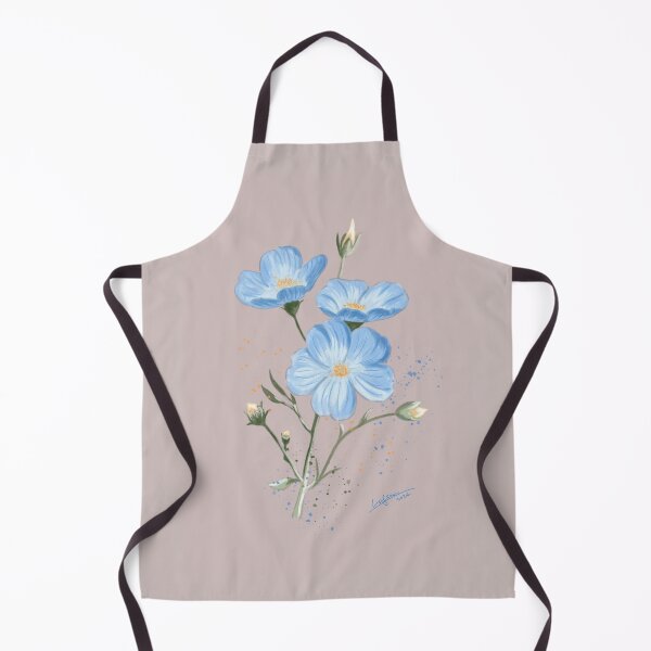 Item preview, Watercolor Blue Flax Flowers Botanical Illustration designed and sold by LafinaArt.