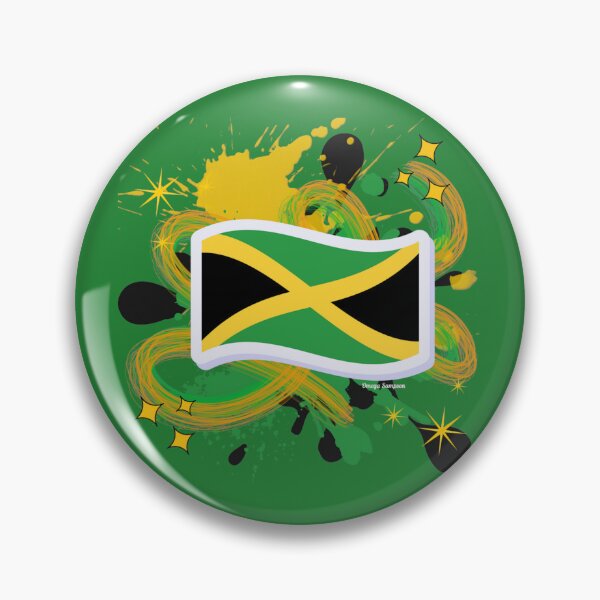 Item preview, Jamaican Flag with paint splatter 2 designed and sold by artbyomega.