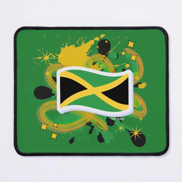 Item preview, Jamaican Flag with paint splatter 2 designed and sold by artbyomega.