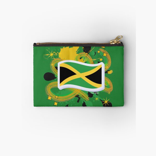Item preview, Jamaican Flag with paint splatter 2 designed and sold by artbyomega.