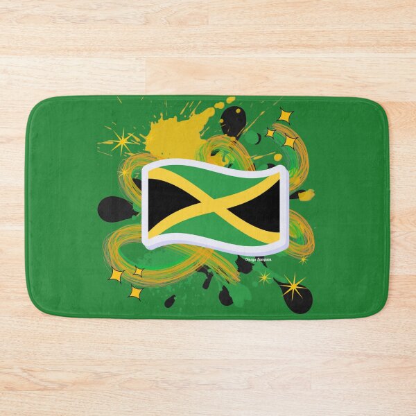 Item preview, Jamaican Flag with paint splatter 2 designed and sold by artbyomega.