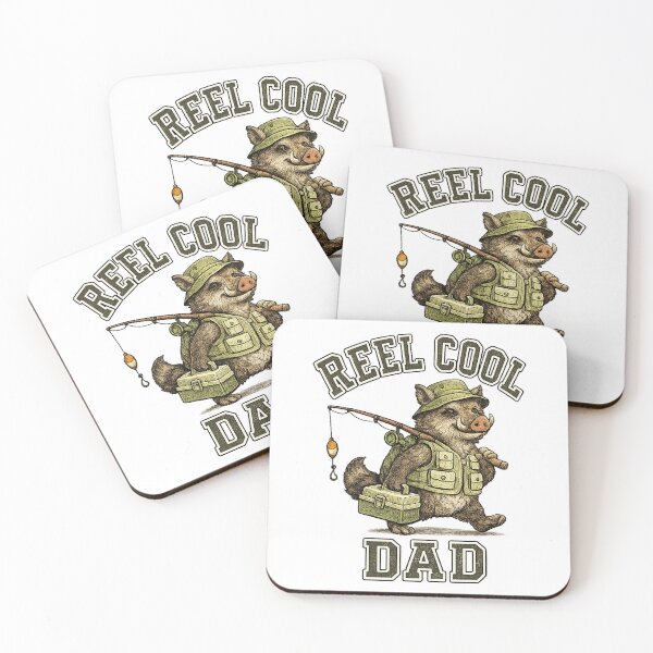 Item preview, Reel Cool Dad Boar Fishing Retro designed and sold by QuiteOrbit.