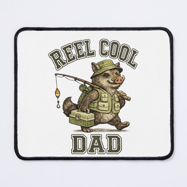 Item preview, Reel Cool Dad Boar Fishing Retro designed and sold by QuiteOrbit.