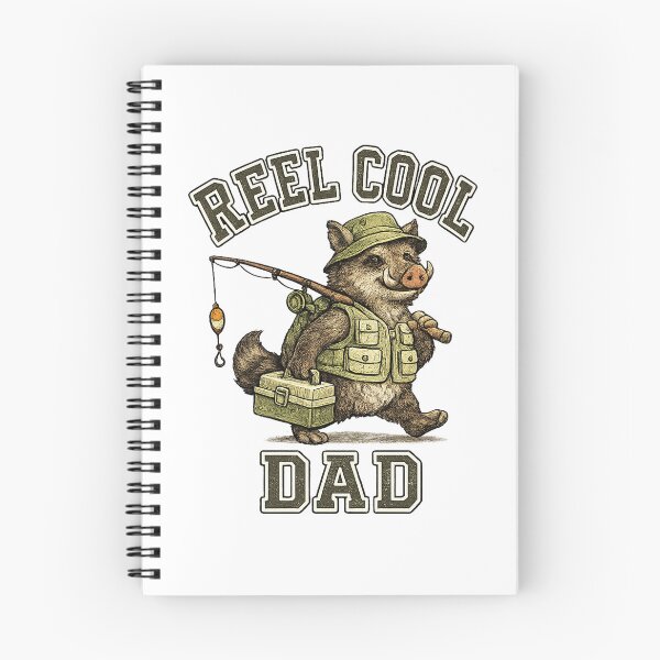 Item preview, Reel Cool Dad Boar Fishing Retro designed and sold by QuiteOrbit.