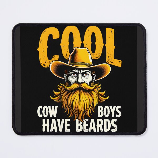 Item preview, Cool Cowboys Have Beards Graphic Poster: Minimalist Western Typography Print designed and sold by Creative-RE.