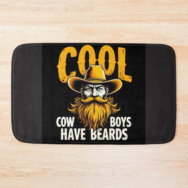 Item preview, Cool Cowboys Have Beards Graphic Poster: Minimalist Western Typography Print designed and sold by Creative-RE.