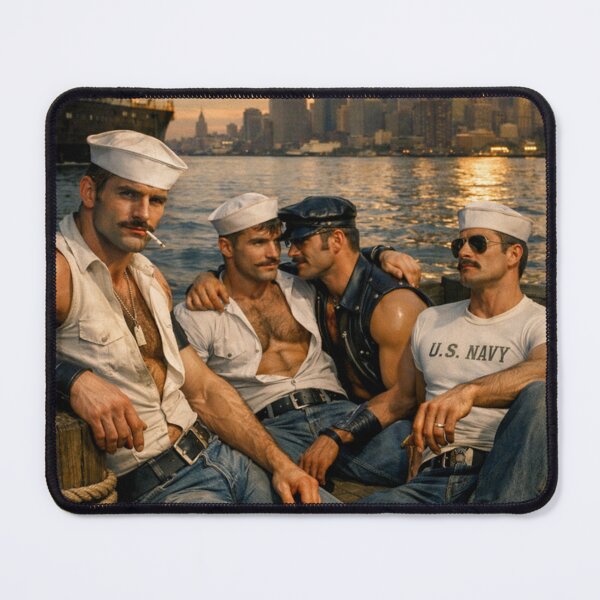 Item preview, 1970's Hudson River Gay Sailors Cruise Hyperrealism Series Gay Art designed and sold by ItsAKinkThing.