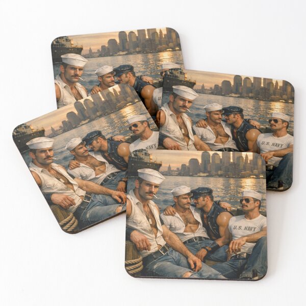 Item preview, 1970's Hudson River Gay Sailors Cruise Hyperrealism Series Gay Art designed and sold by ItsAKinkThing.