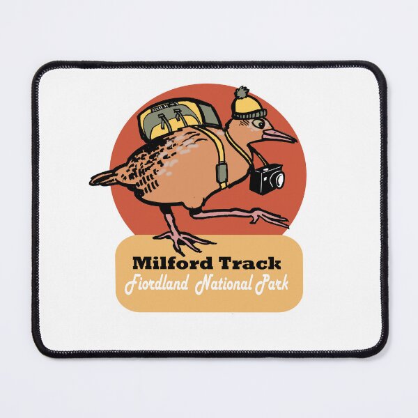 Item preview, Milford Track cartoon kiwi hiker New Zealand designed and sold by Al Benge.
