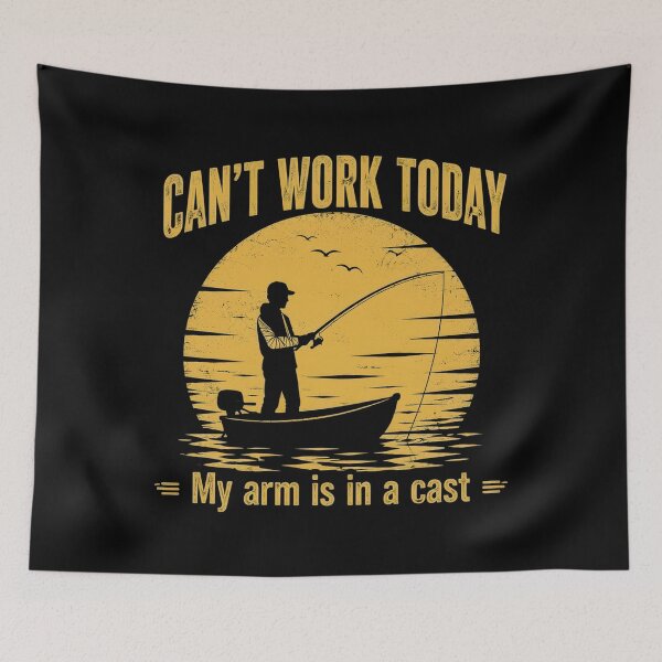Item preview, Cant Work Today My Arm is in A Cast Fishing Dad Father's Day designed and sold by OlakunleOloroz.
