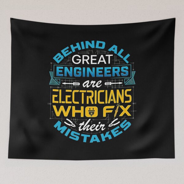 Item preview, Great Engineers Electrician Fix Mistakes Trades designed and sold by CoupleDrawing-J.