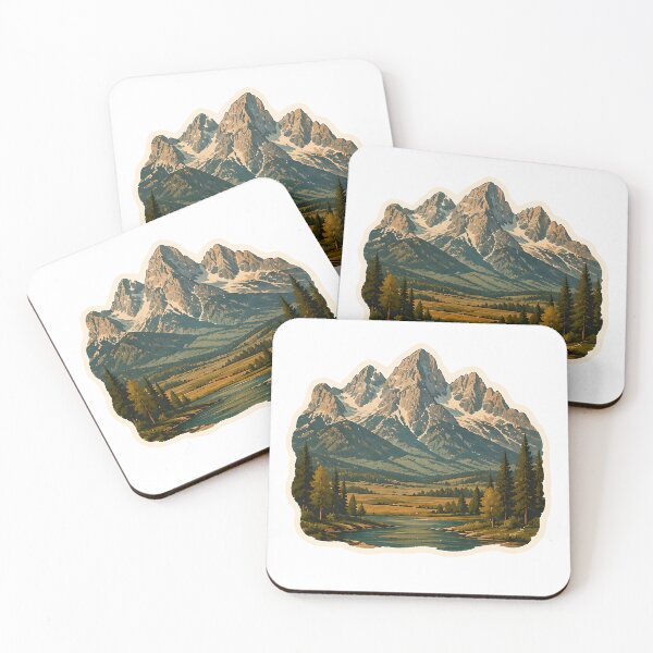 Item preview, Grand Teton Mountains Watercolor designed and sold by ChemicalXShop.