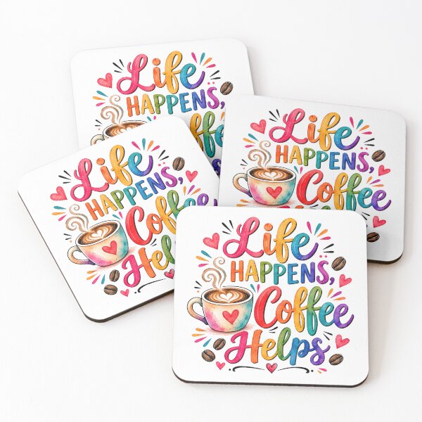 Item preview, Life Happens, Coffee Helps designed and sold by nimmitrends.