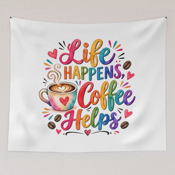 Item preview, Life Happens, Coffee Helps designed and sold by nimmitrends.