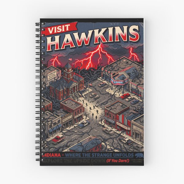 Item preview, Visit Hawkins – Vintage Travel Poster  designed and sold by AtlasofLegends.