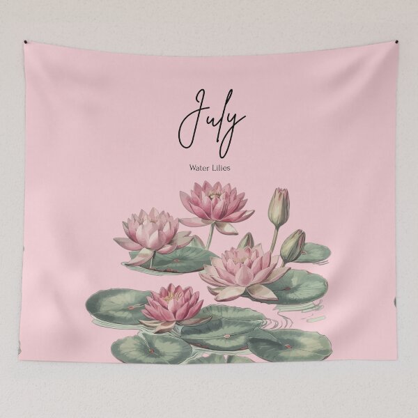 Item preview, July Birth Flower Water Lily Serene Floral Graphic designed and sold by Cozy Moss Studio.