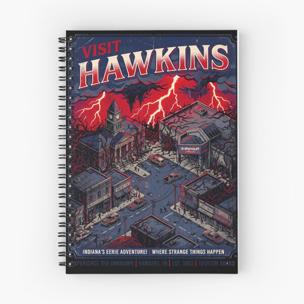 Item preview, Visit Hawkins – Vintage Travel Poster designed and sold by AtlasofLegends.