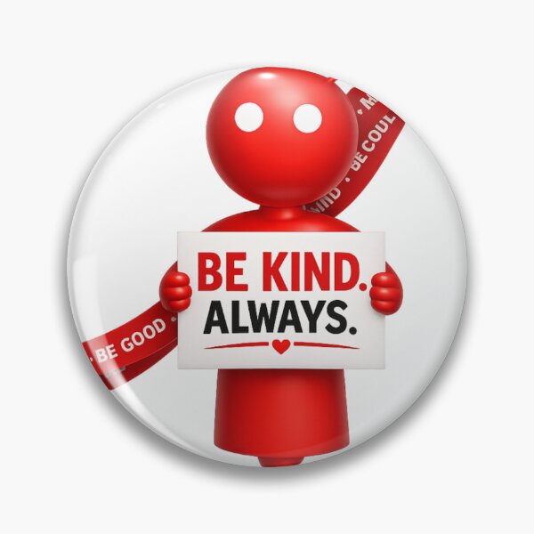 Item preview, Be Kind Always Red Robot T-Shirt | Cute 3D Inspirational PNG Design designed and sold by Saeed  Ahmad.